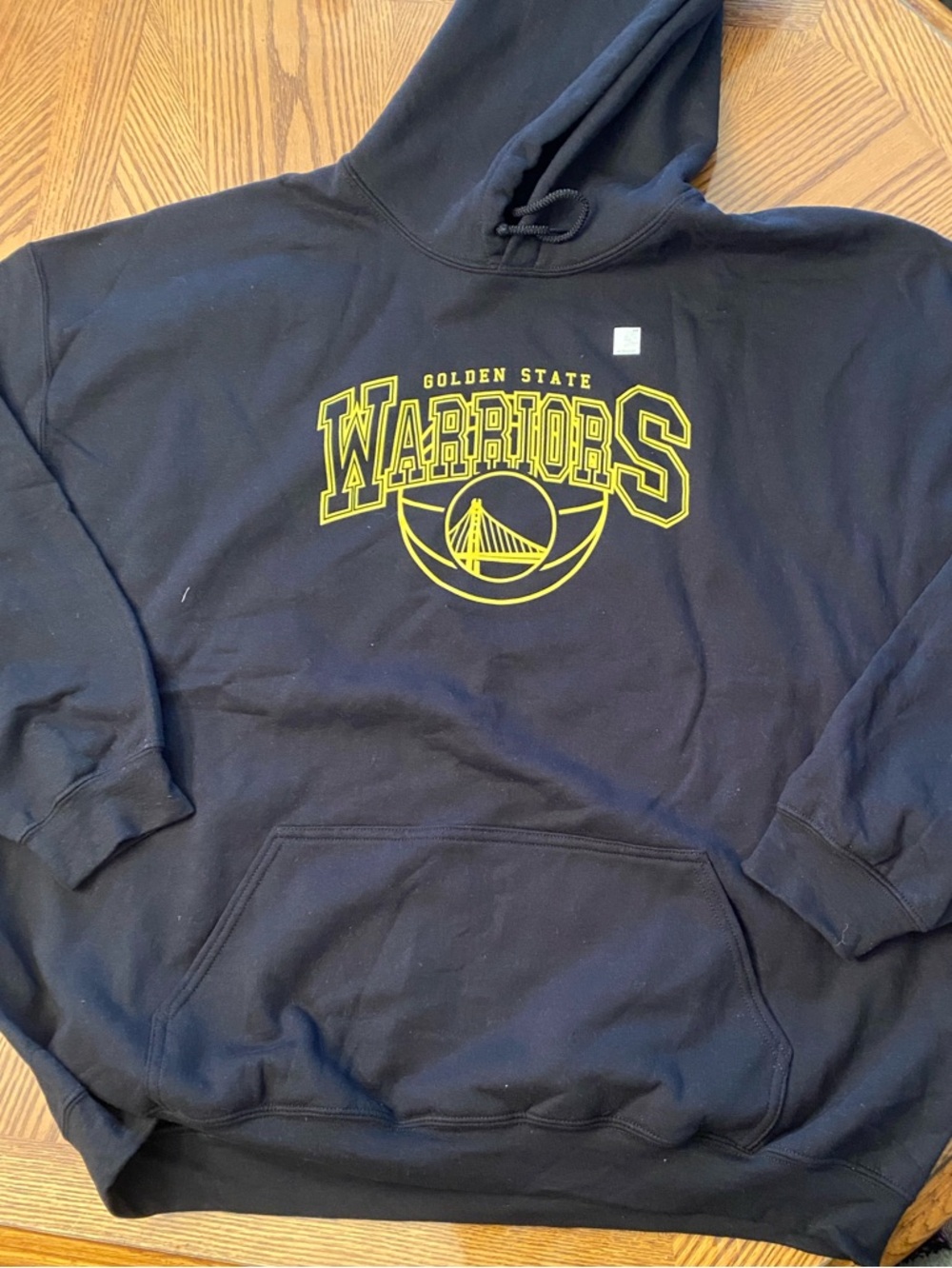 NBA Golden State Warriors Black and Yellow Crewneck Sweatshirt